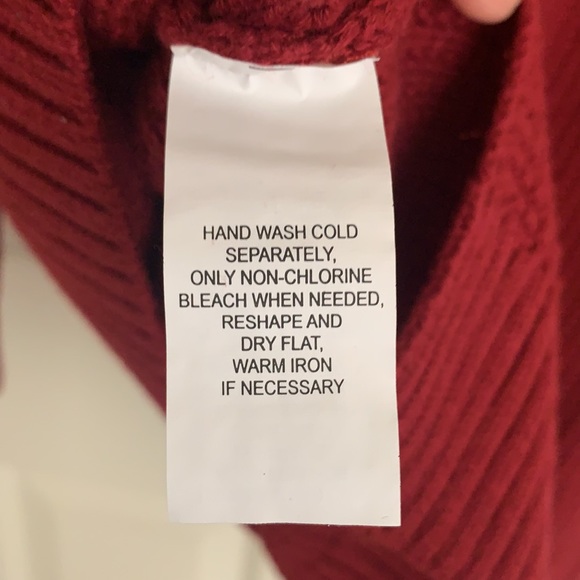 Jeanne Pierre Womens Cotton Textured Sweater Fall Red - Picture 8 of 8